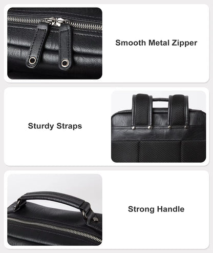 Leather PU Backpack Men Mochila Laptop Backpack School Travel Leather Backpack