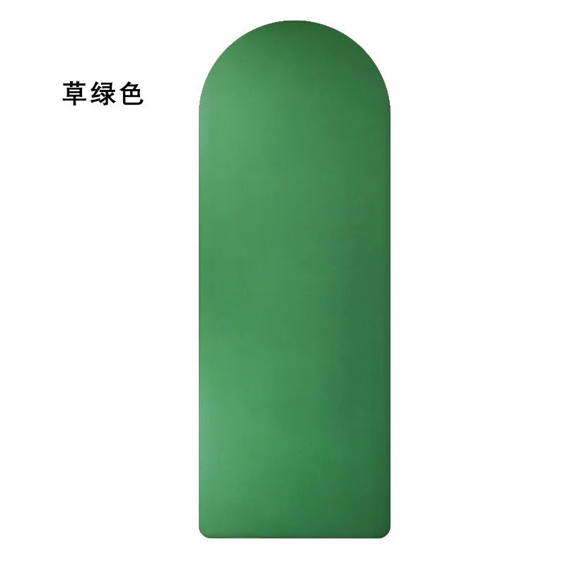 Oval Shaped Yoga Mat Upgraded Coconut Fiber Pu Rubber Yoga Mat Contrast Color Non Slip Arch Oval Yoga Mat