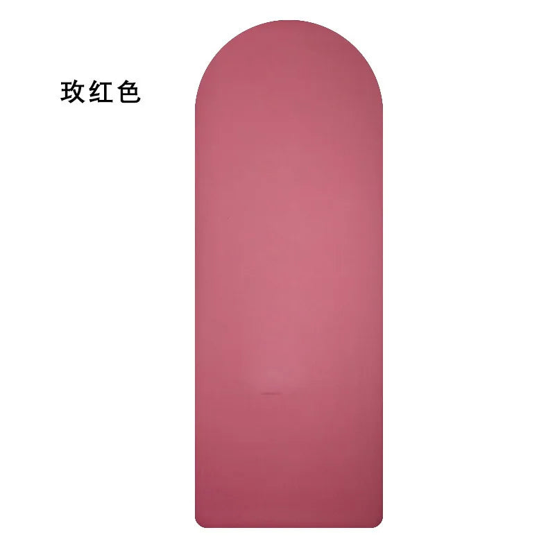 Oval Shaped Yoga Mat Upgraded Coconut Fiber Pu Rubber Yoga Mat Contrast Color Non Slip Arch Oval Yoga Mat