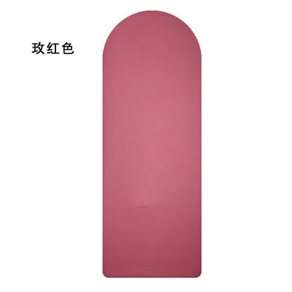 Oval Shaped Yoga Mat Upgraded Coconut Fiber Pu Rubber Yoga Mat Contrast Color Non Slip Arch Oval Yoga Mat