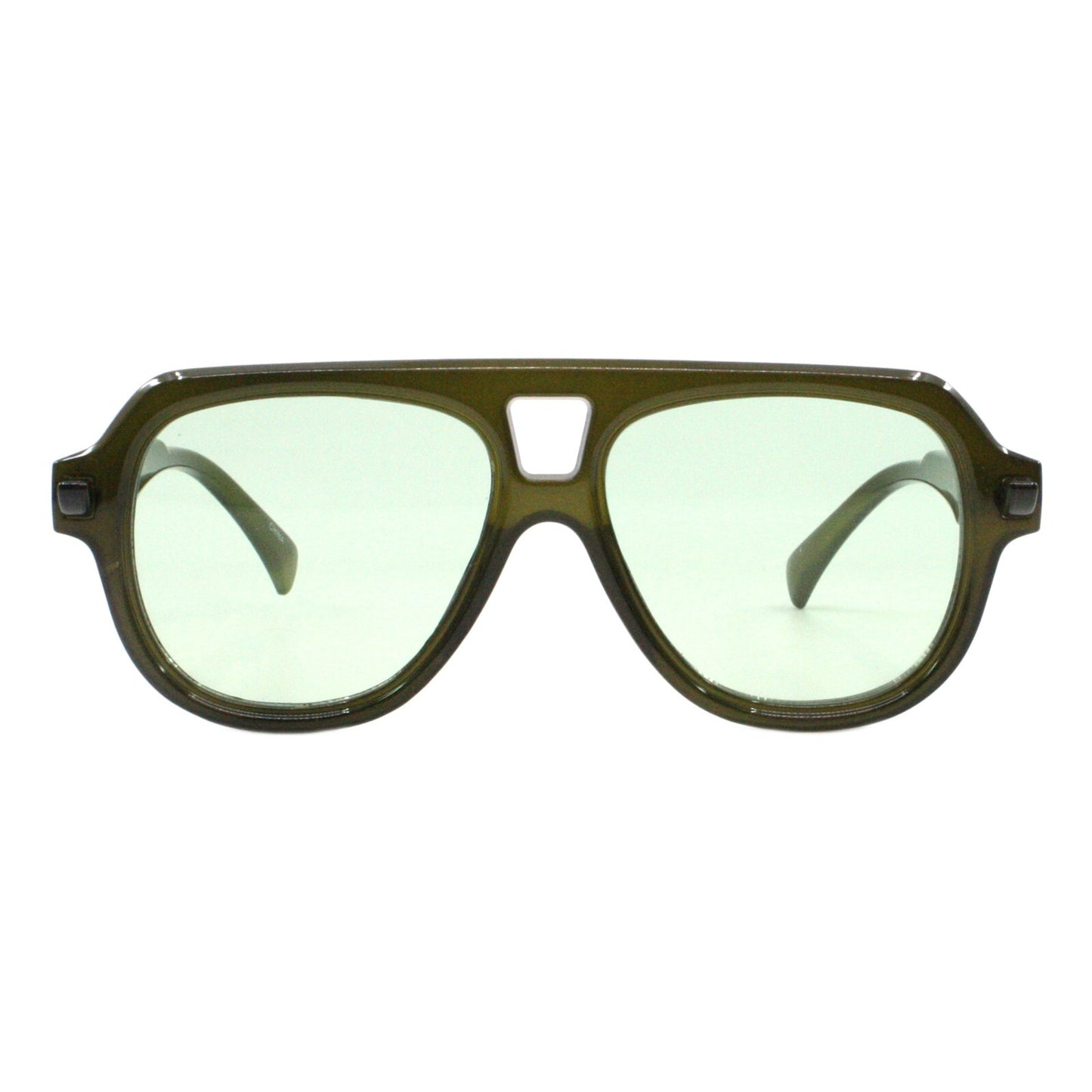 Modern Retro Fashion Sunglasses Unisex Thick Pilot Spring Hinge Frame UV400