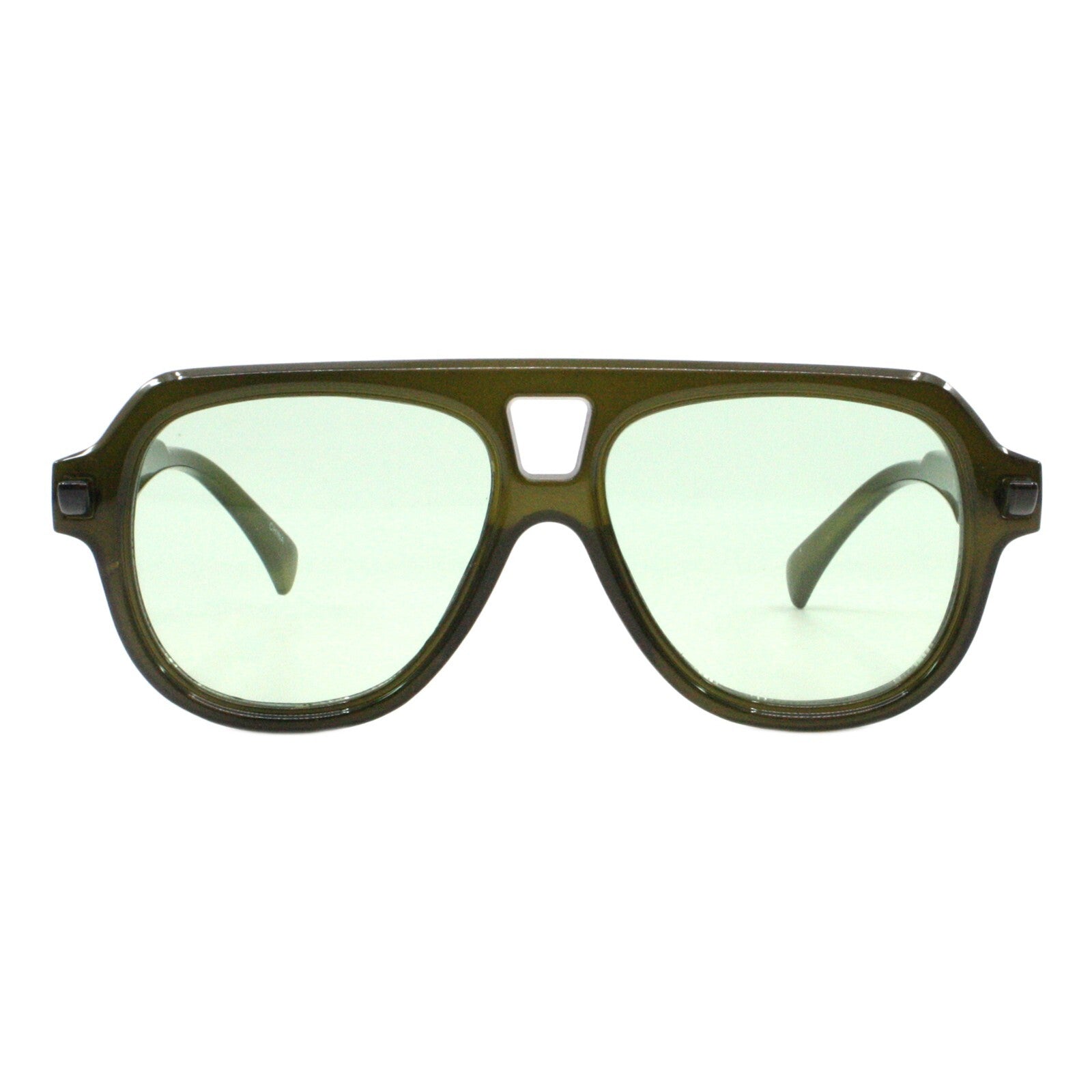 Modern Retro Fashion Sunglasses Unisex Thick Pilot Spring Hinge Frame UV400