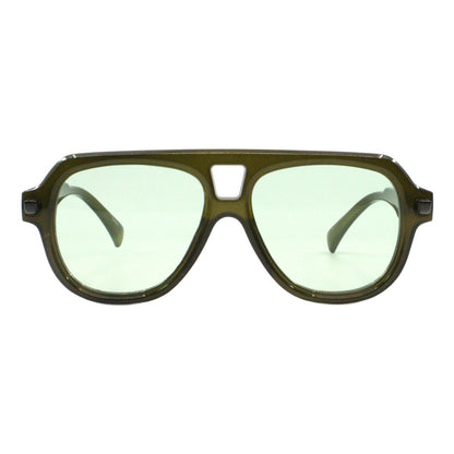 Modern Retro Fashion Sunglasses Unisex Thick Pilot Spring Hinge Frame UV400