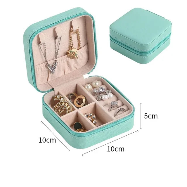 Jewelry Display Holder PU Jewelry Organizer Travel Jewelry Boxes Portable Jewelry Box Leather Storage organizador Earring Holder