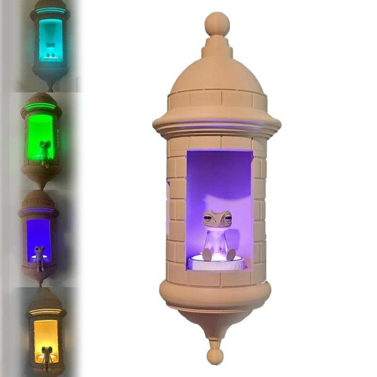 Bobo【Sound Lamp】Puerto Rican Garita Wall Coqui Lamp, Adjustable Colors LED Coqui Frog Puerto Rico Lamps with Remote Control for Corridor Room Garden Decor