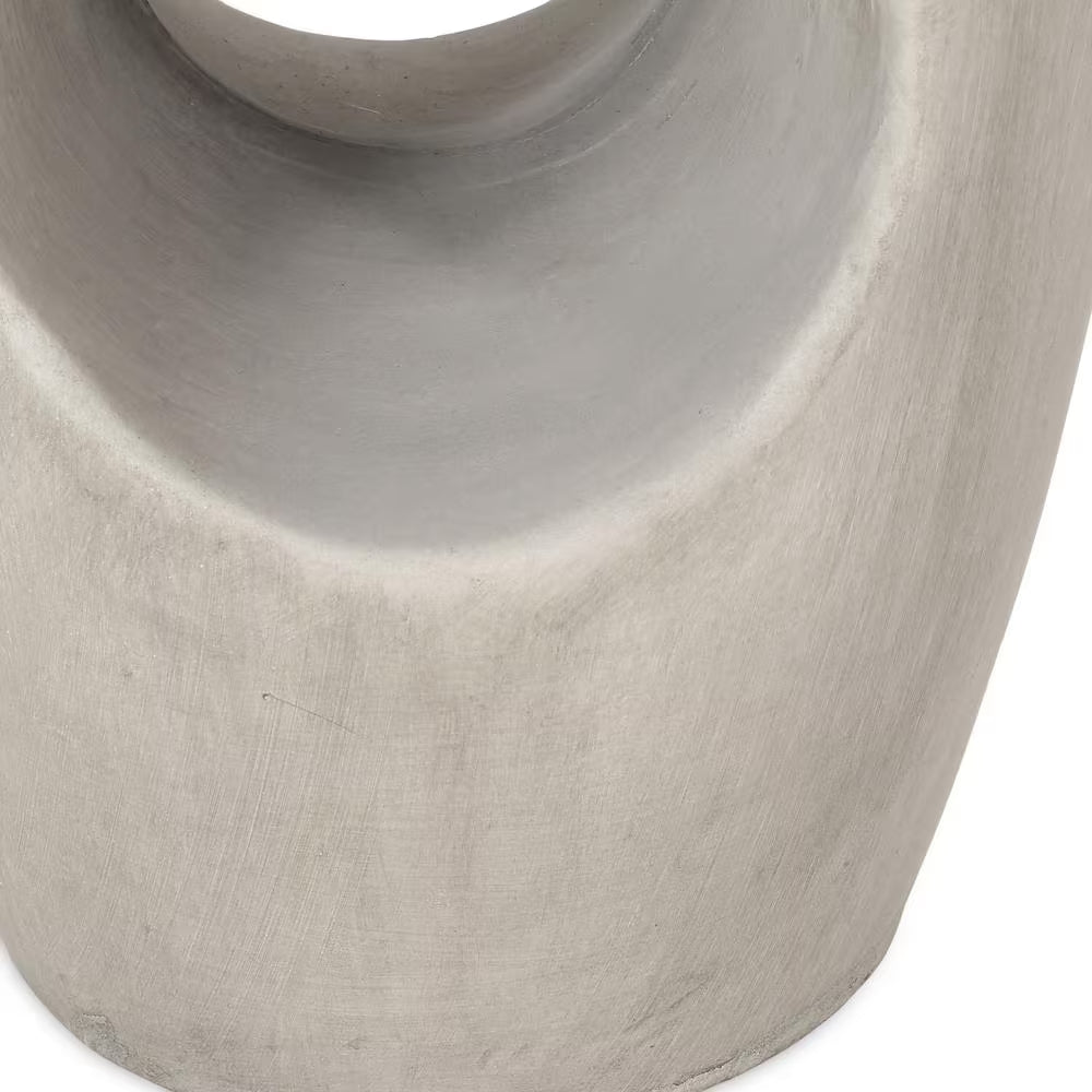 Sirius 14.5 In. X 18.5 In. Concrete round Concrete Outdoor Patio End Table