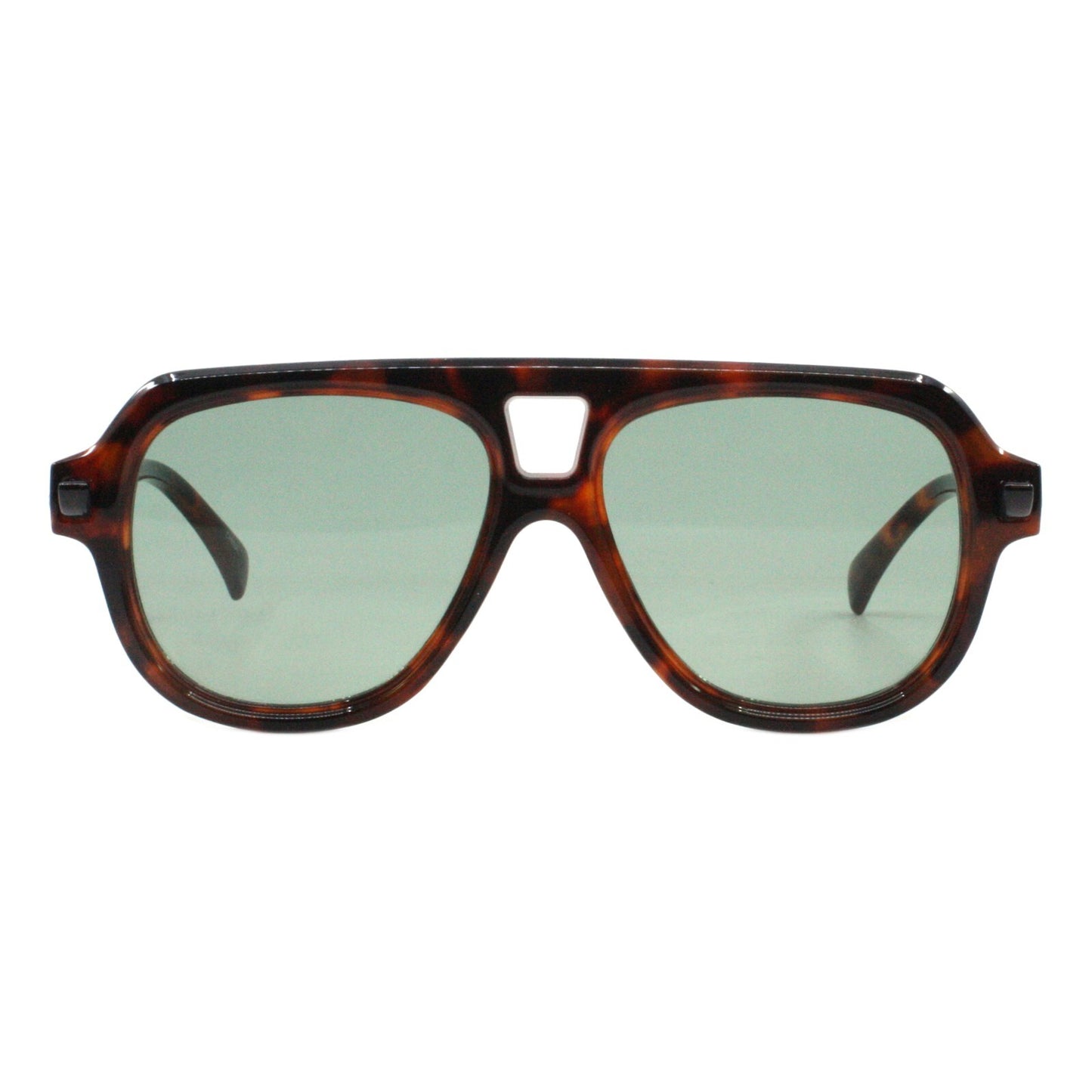 Modern Retro Fashion Sunglasses Unisex Thick Pilot Spring Hinge Frame UV400