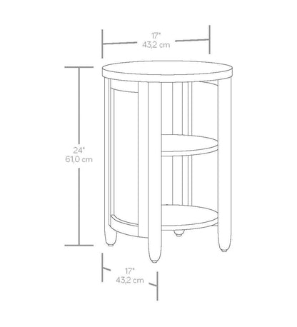Springwood Caning Side Table, Light Honey Finish