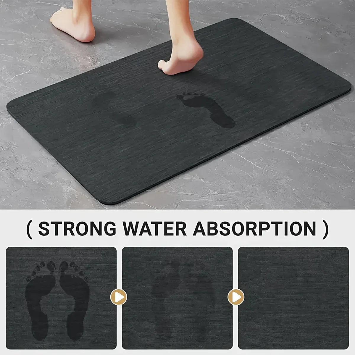 Special-shaped bathroom diatom mud absorbent floor mat toilet non-slip foot mat door mat entrance mat