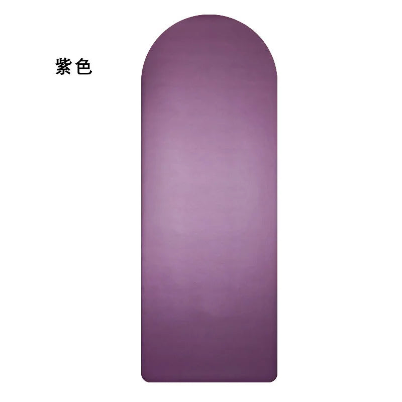 Oval Shaped Yoga Mat Upgraded Coconut Fiber Pu Rubber Yoga Mat Contrast Color Non Slip Arch Oval Yoga Mat