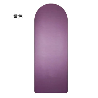 Oval Shaped Yoga Mat Upgraded Coconut Fiber Pu Rubber Yoga Mat Contrast Color Non Slip Arch Oval Yoga Mat