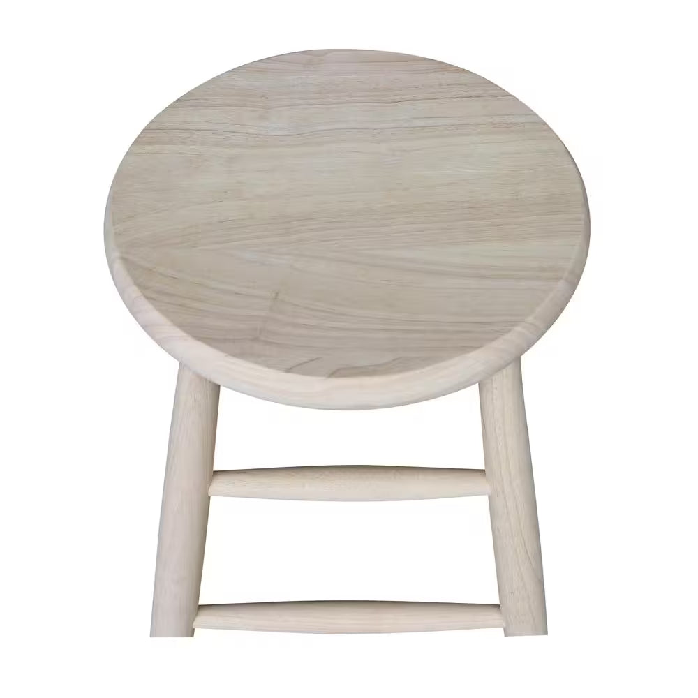 24 In. Unfinished Wood Bar Stool
