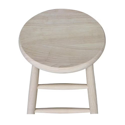 24 In. Unfinished Wood Bar Stool