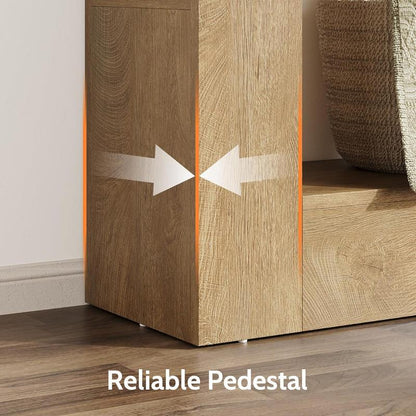 Vividwood Console Table with Drawer, Farmhouse Wood Entryway Table with Storage Shelves, 47'' Sofa Table behind Couch for Living Room, Hallway, Foyer