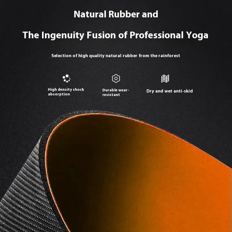 Professional Home Fitness Cross-Border 5mm Natural Rubber PU Yoga Mat Non-Slip Wear-Resistant Silent Position Hot-Selling Mat