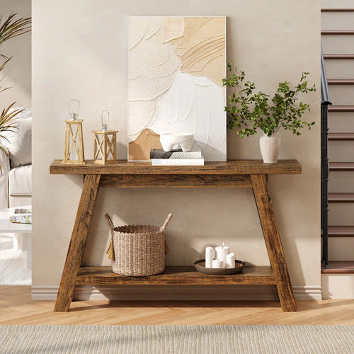 54" Farmhouse Console Table ,Narrow Entryway Table Sofa Table for Living Room