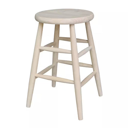 24 In. Unfinished Wood Bar Stool