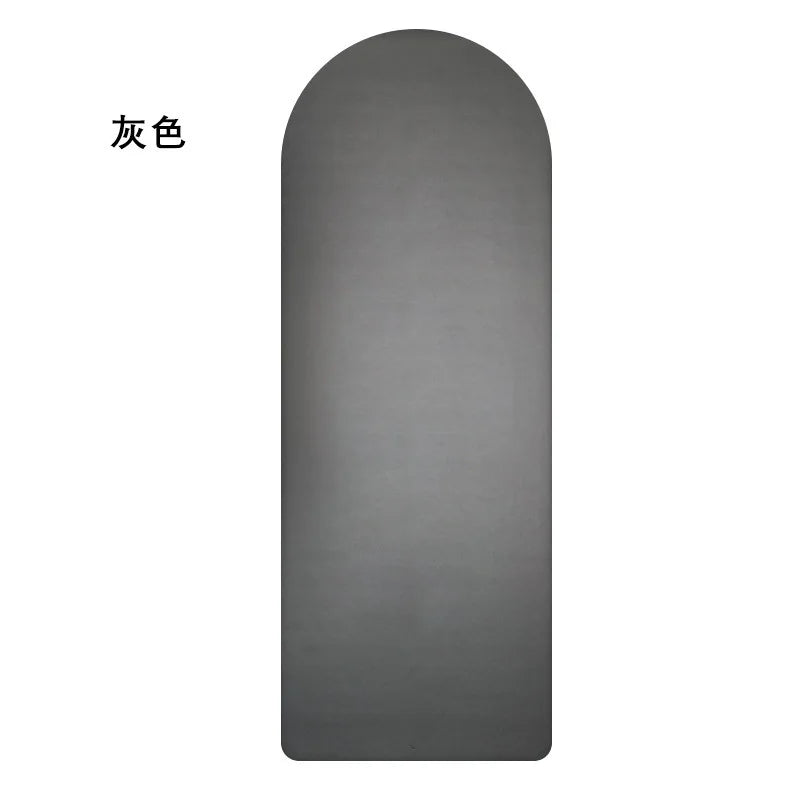 Oval Shaped Yoga Mat Upgraded Coconut Fiber Pu Rubber Yoga Mat Contrast Color Non Slip Arch Oval Yoga Mat