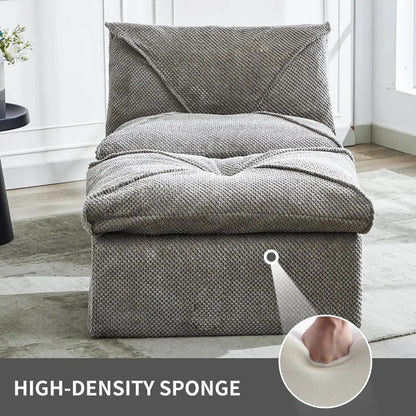 Oversized Bean Bag Sofa Chair with Ottoman for Adults and Teens, Lazy Sofa Chair with Back Support and New Foam Filled for Livin