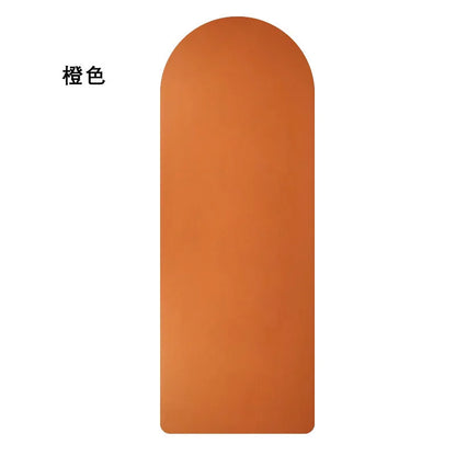 Oval Shaped Yoga Mat Upgraded Coconut Fiber Pu Rubber Yoga Mat Contrast Color Non Slip Arch Oval Yoga Mat