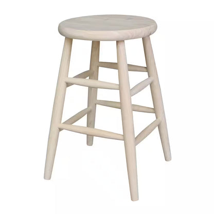 24 In. Unfinished Wood Bar Stool