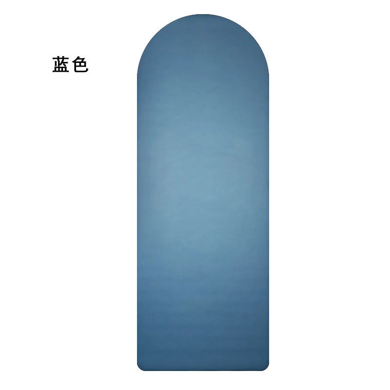 Oval Shaped Yoga Mat Upgraded Coconut Fiber Pu Rubber Yoga Mat Contrast Color Non Slip Arch Oval Yoga Mat
