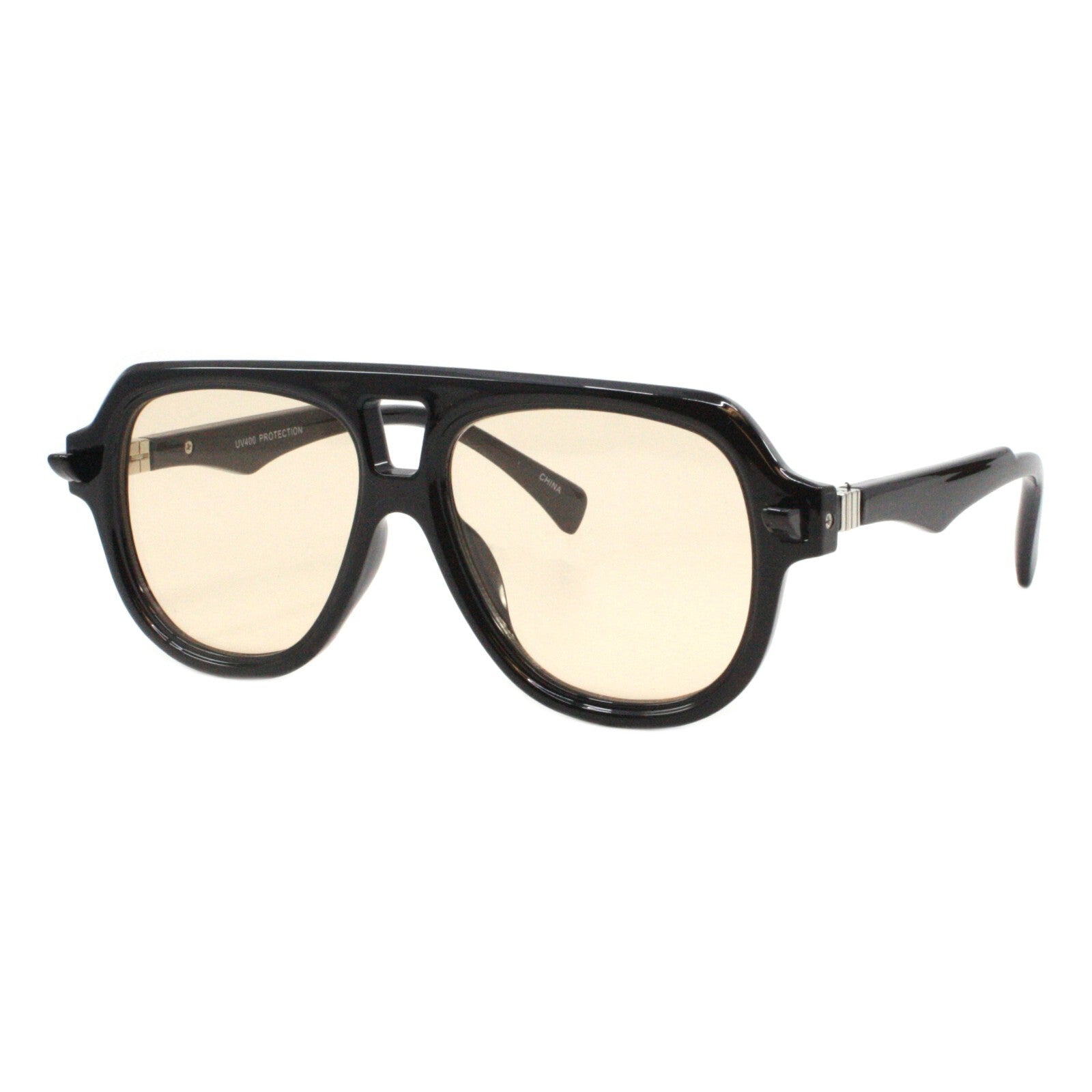 Modern Retro Fashion Sunglasses Unisex Thick Pilot Spring Hinge Frame UV400