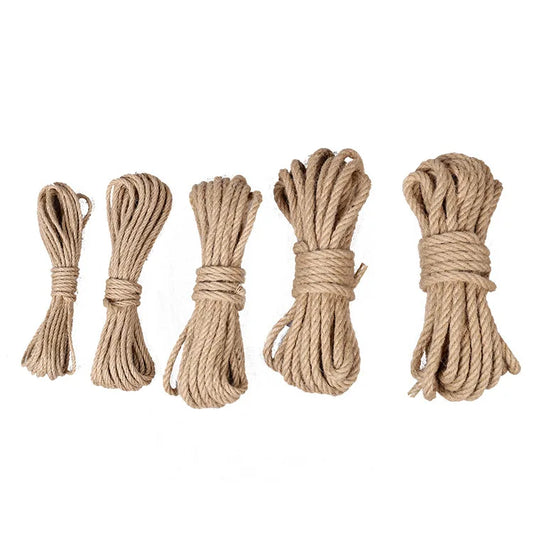 10M Natural Vintage Jute Twine Rope String Crafts DIY Handwork Gardening Jute Cord Thread Home Party Wedding Decoration