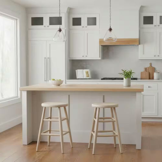 24 In. Unfinished Wood Bar Stool