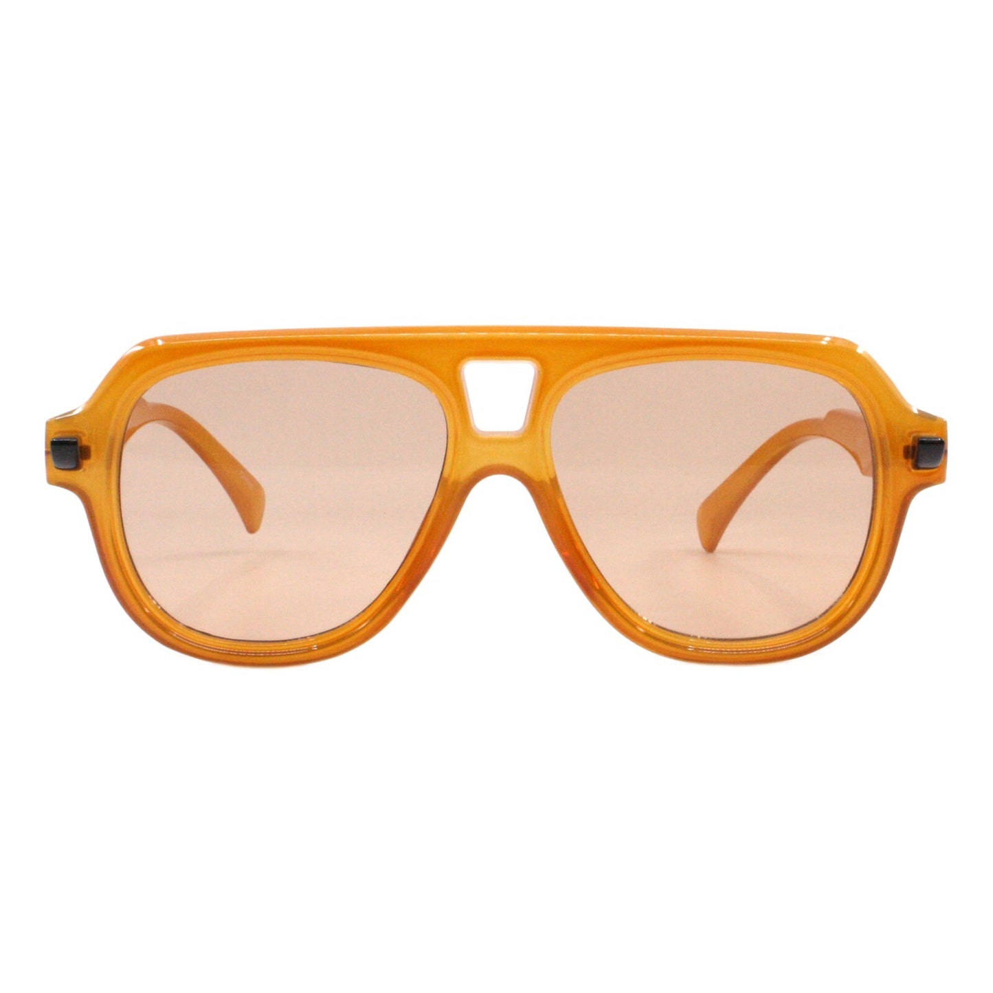 Modern Retro Fashion Sunglasses Unisex Thick Pilot Spring Hinge Frame UV400