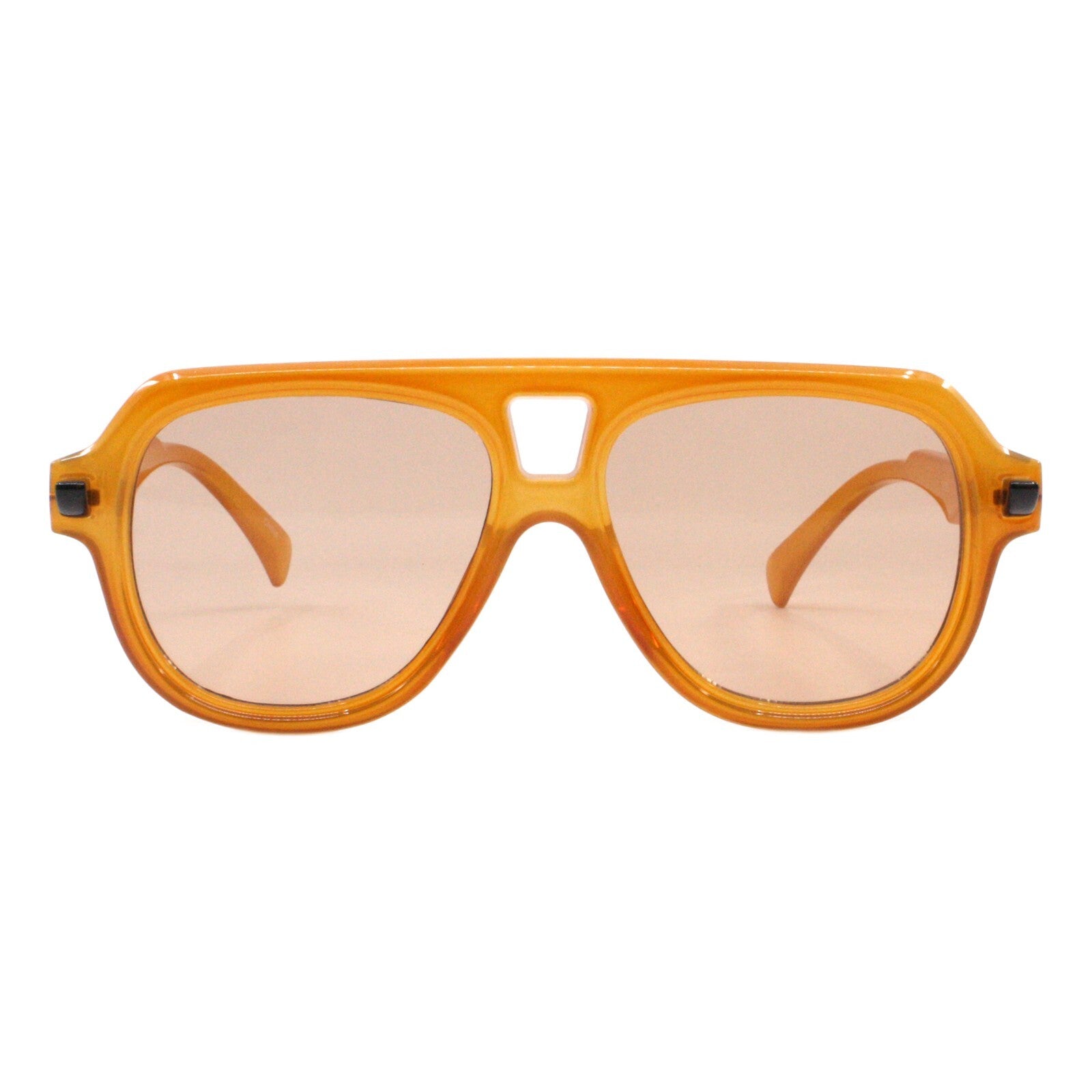 Modern Retro Fashion Sunglasses Unisex Thick Pilot Spring Hinge Frame UV400