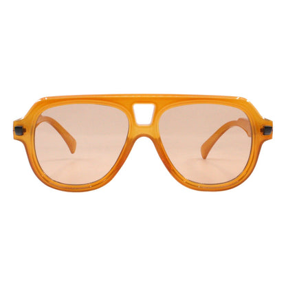 Modern Retro Fashion Sunglasses Unisex Thick Pilot Spring Hinge Frame UV400