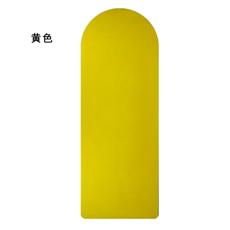 Oval Shaped Yoga Mat Upgraded Coconut Fiber Pu Rubber Yoga Mat Contrast Color Non Slip Arch Oval Yoga Mat