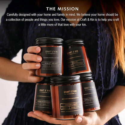 Christmas Scented Candle for Men | Palo Santo Holiday Candle | All-Natural Scent for Home | Long Lasting Winter Candles, 45-Hour Burn Time, 8Oz