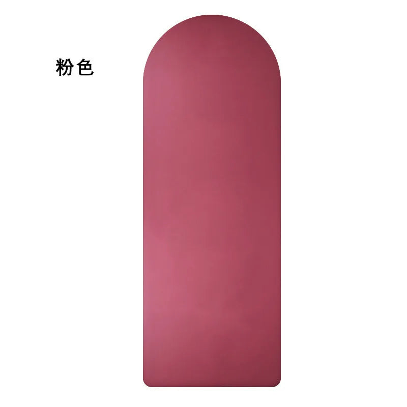 Oval Shaped Yoga Mat Upgraded Coconut Fiber Pu Rubber Yoga Mat Contrast Color Non Slip Arch Oval Yoga Mat