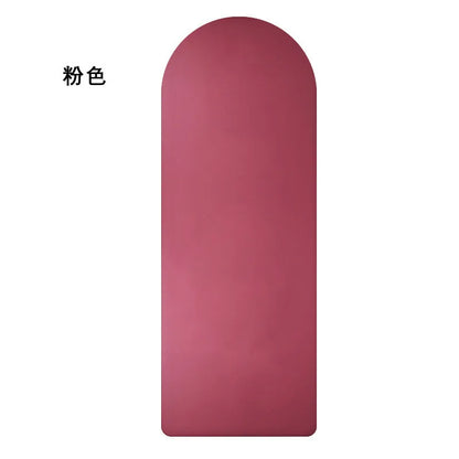 Oval Shaped Yoga Mat Upgraded Coconut Fiber Pu Rubber Yoga Mat Contrast Color Non Slip Arch Oval Yoga Mat