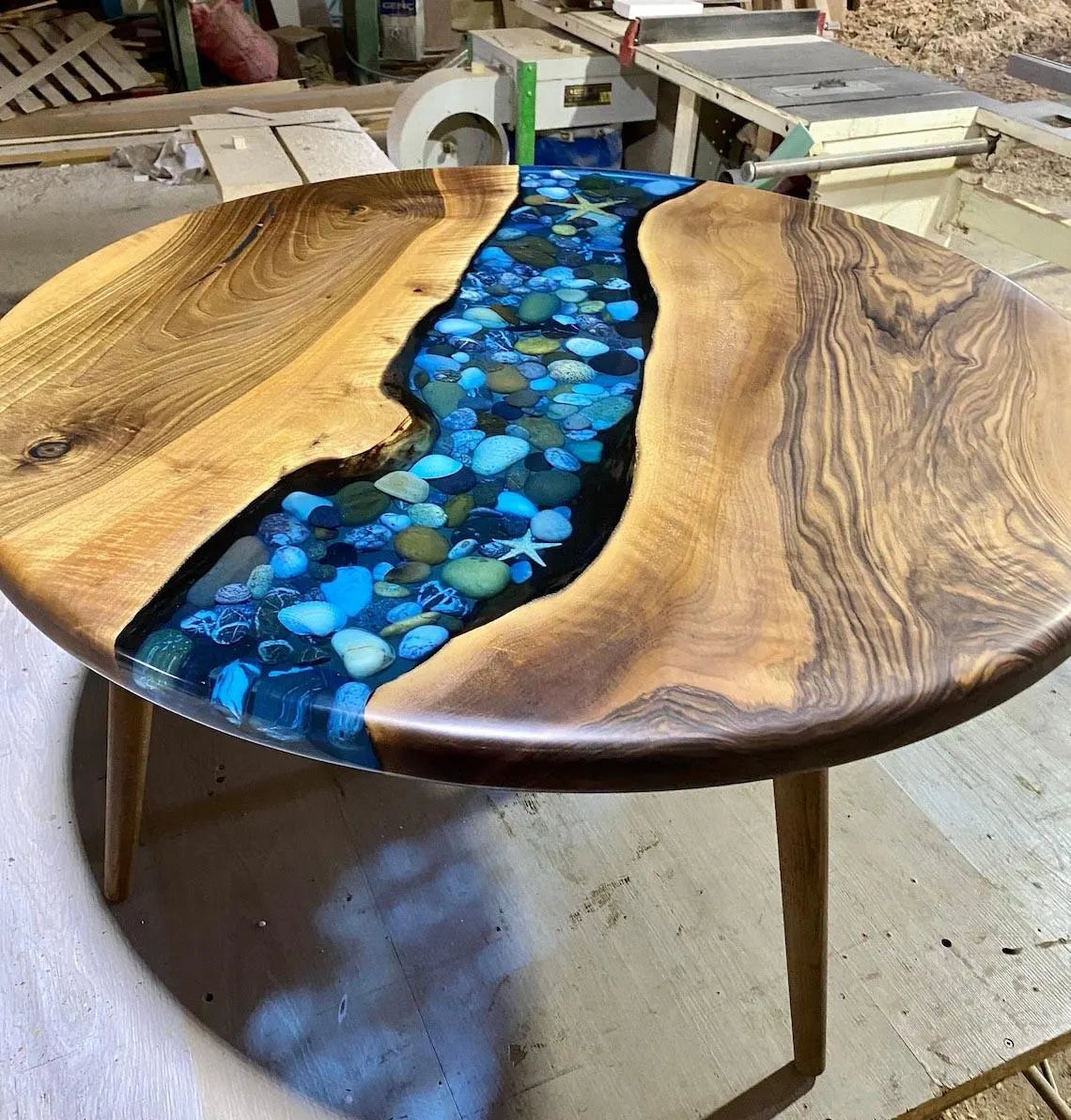 Resin Table Top, River Table, Handmade Living Room Furniture, Epoxy Console Tab
