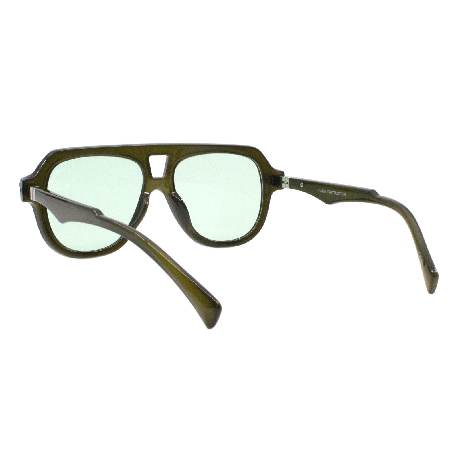 Modern Retro Fashion Sunglasses Unisex Thick Pilot Spring Hinge Frame UV400