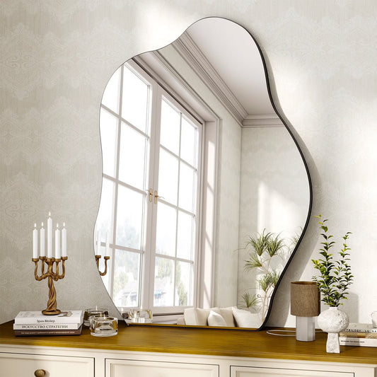 26"X38" Irregular Bathroom Wall Mirror Vanity Wall Mirror