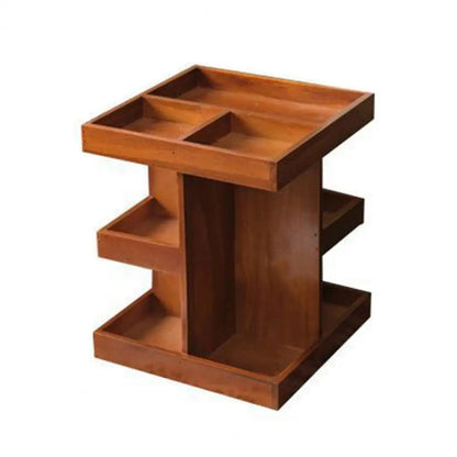 Rotating Perfume Rack Storage Rack Wooden Rotating Cosmetic Organizer with Capacity Multi-layer Design for Perfume Display
