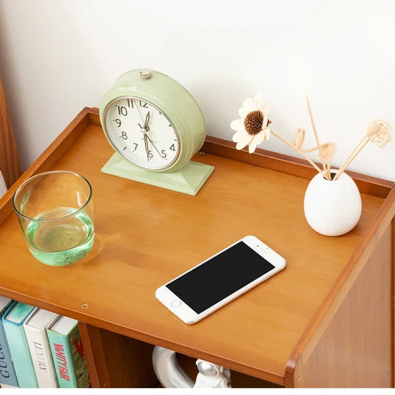 Bamboo Nightstands Bedside Tables with Open Storage Compartments Modern Side Table Easy To Assemble End Table for Bedroom