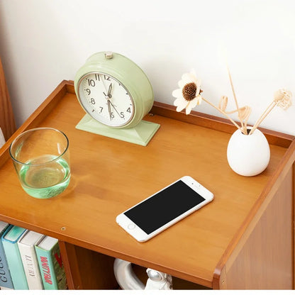 Bamboo Nightstands Bedside Tables with Open Storage Compartments Modern Side Table Easy To Assemble End Table for Bedroom
