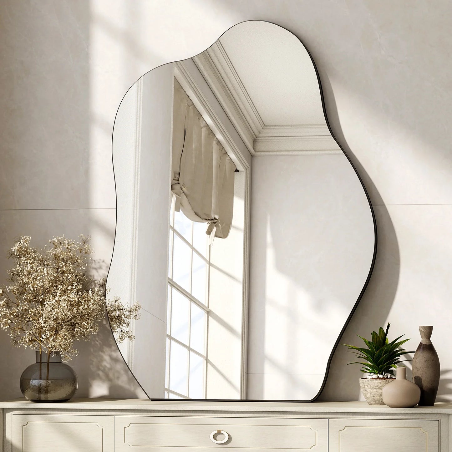 26"X38" Irregular Bathroom Wall Mirror Vanity Wall Mirror