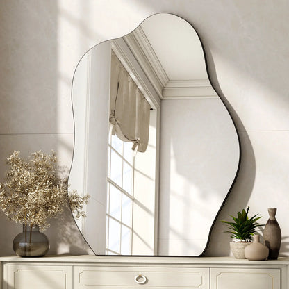 26"X38" Irregular Bathroom Wall Mirror Vanity Wall Mirror