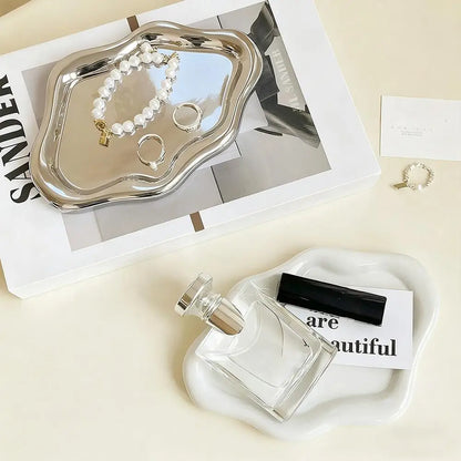 Simple Stylish Cloud Ceramic Jewelry Storage Tray Jewelry Earrings Display Desktop Ornaments Gifts For Friends L7P5