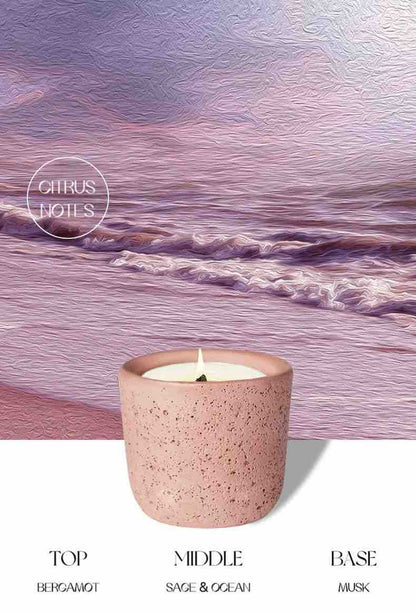 Wood Wick Soy Wax Scented Candle - Breath of Nature Scented - Alps Pink