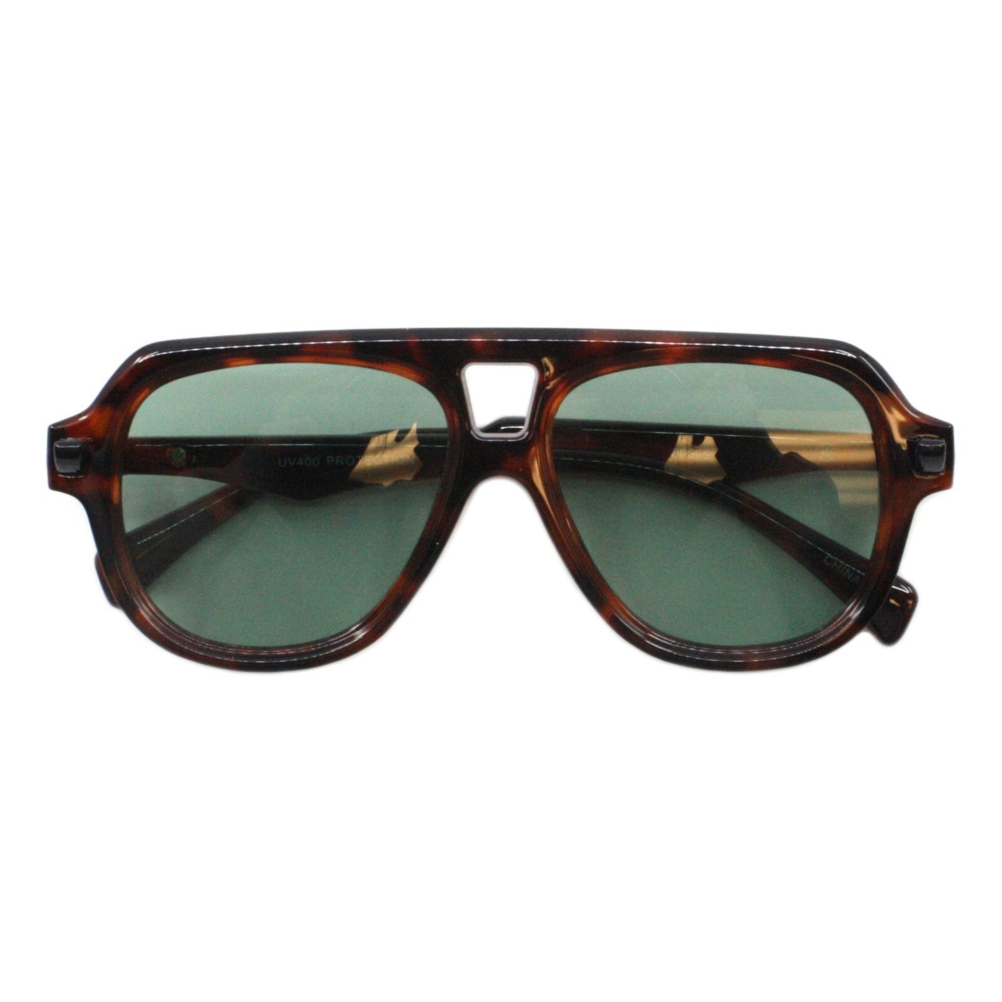 Modern Retro Fashion Sunglasses Unisex Thick Pilot Spring Hinge Frame UV400