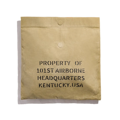 Maden Oil Wax Canvas Handbag Men's Vintage Handbags Khaki Print Purse Envelope Capacity Money Bag Magnetic Buckle Long Wallet