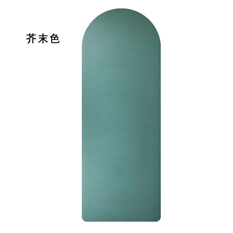 Oval Shaped Yoga Mat Upgraded Coconut Fiber Pu Rubber Yoga Mat Contrast Color Non Slip Arch Oval Yoga Mat