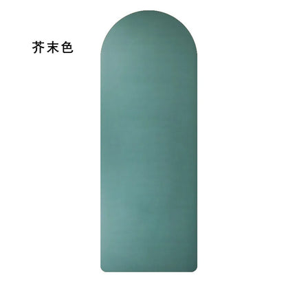 Oval Shaped Yoga Mat Upgraded Coconut Fiber Pu Rubber Yoga Mat Contrast Color Non Slip Arch Oval Yoga Mat